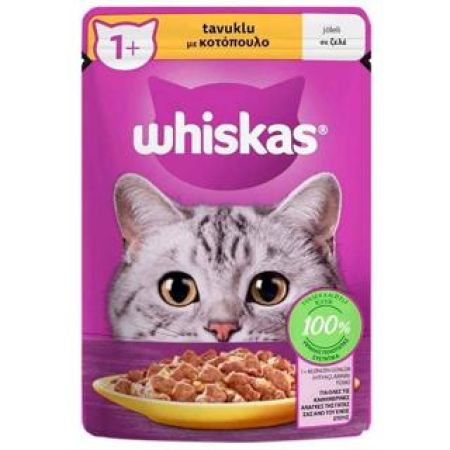 Whiskas Pouch Jöle İçinde Tavuklu Yetişkin Kedi Konservesi 85gr