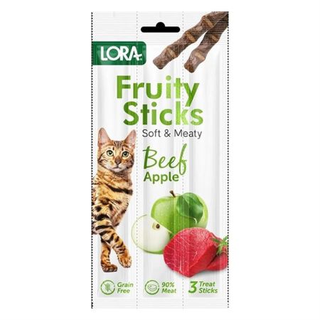 Lora Sığır Etli Elmalı Kedi Stick Ödül 3x5gr