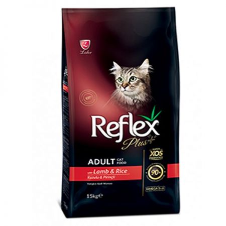Reflex Plus Kuzu ve Pirinçli Yetişkin Kedi Maması 15 Kg