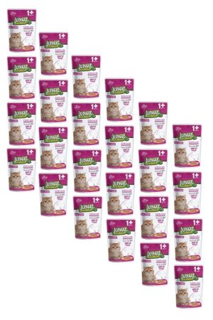 Jungle Pouch Biftekli Gravy Soslu Kısırlaştırılmış Kedi Maması 24X100 gr
