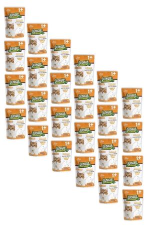 Jungle Pouch Kısırlaştırılmış Tavuklu Kedi Maması 24x100gr
