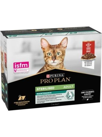 Proplan Pouch Sos Içinde Sığır Etli Kısırlaştırılmış Kedi Konservesi 85GR (10'lu)