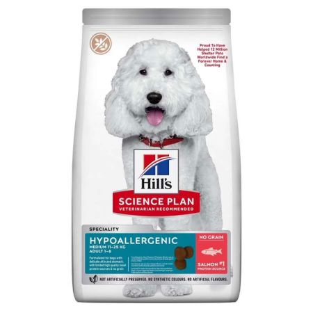 Hill's Science Plan Hipoalerjenik Tahılsız Somonlu Orta Irk Yetişkin Köpek Maması 12 kg