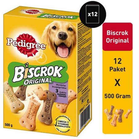 Pedigree Biscrok Köpek Ödül Bisküvisi 500 gr x 12 adet