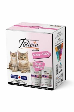 Felicia Kitten & Mother Kuzu Etli 2x500 gr Yavru Kedi Maması