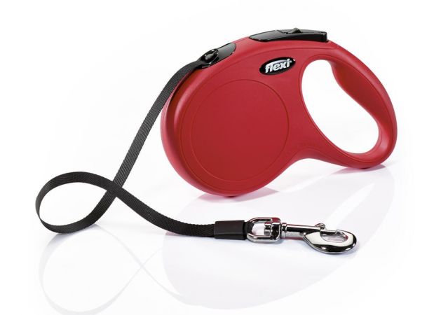 Flexi New Classic Şerit Otomatik Köpek Gezdirme Tasması Medium Kırmızı 5 Mt