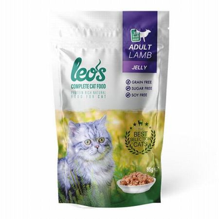 Leos Pouch Kuzulu Yetişkin Kedi Konservesi 24 Adet 85 Gr