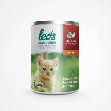 Leos Tavuk Etli Pate Yavru Kedi Konservesi 24 Adet 400 Gr