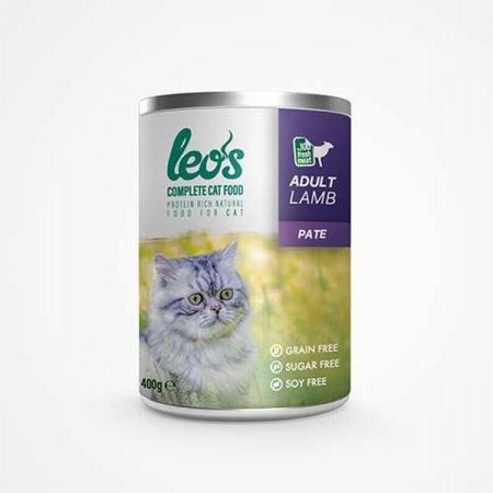 Leos Kuzu Etli Pate Yetişkin Kedi Konservesi 24 Adet 400 Gr