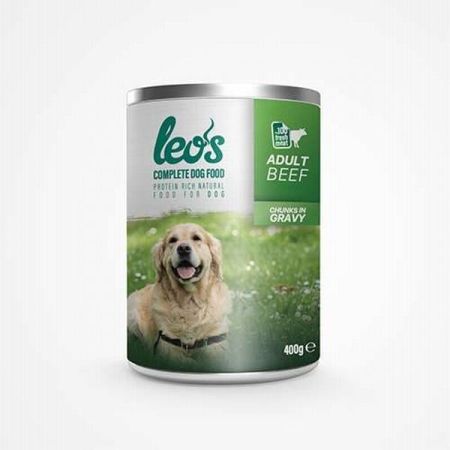 Leos Sığır Parça Etli Soslu Yetişkin Köpek Konservesi 24 Adet 400 Gr