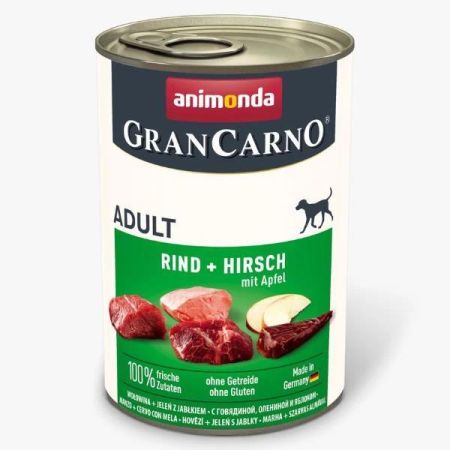 Animonda Gran Carno Sığır Etli Elmalı Ve Geyik Etli Yetişkin Köpek Konservesi  400 Gr 