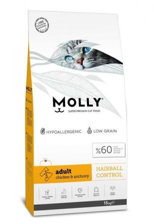 Molly Düşük Tahıllı Hipoalerjenik Tavuklu Yetişkin Kedi Maması 15 Kg