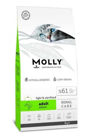 Molly Düşük Tahıllı Hipoalerjenik Somonlu Kısırlaştırılmış Kedi Maması 2 Kg