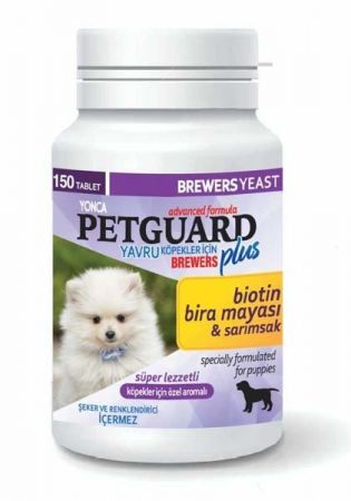 Petguard Yavru Köpekler İçin Biotin ve Sarımsaklı Bira Mayası Tableti 150 Adet