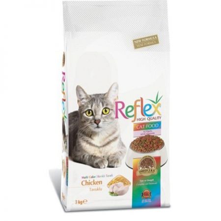 Reflex Tavuklu Renkli Taneli Yetişkin Kedi Maması 3 Kg