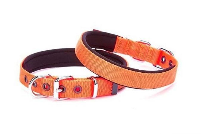 Doggie Comfort Dokuma Köpek Boyun Tasması Medium Turuncu 2x20-35 Cm