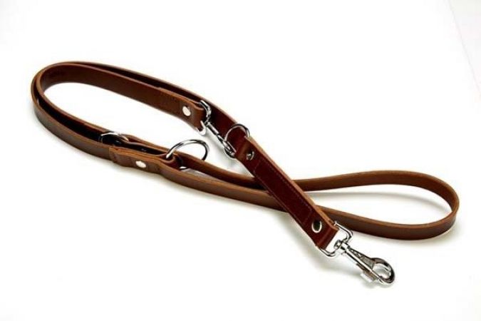 Doggie Classic Deri Köpek Gezdirme Tasması Medium Kahverengi 2,5x120-190 Cm