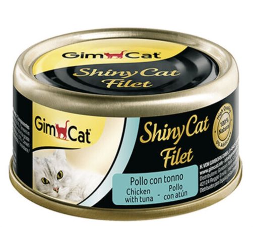 GimCat Shinycat Fileto Kedi Maması Tuna Balıklı Tavuklu 70 gr (24 Adet)