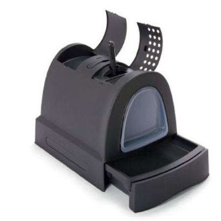 İmac Zuma Çekmeceli Kapalı Kedi Tuvaleti Antrasit 40x56x42.5 Cm