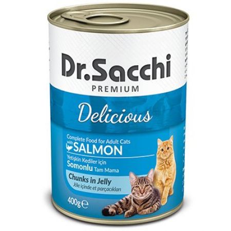 Dr.Sacchi Somonlu Yetişkin Kedi Konservesi 400gr