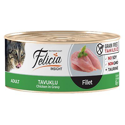 Felicia Tahılsız Tavuklu Fileto Yetişkin Kedi Konservesi 85 Gr