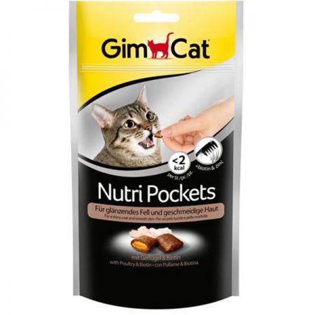 Gimcat Kedi Ödül Tableti Nutri Pockets Tavuk Biotin 60 gr
