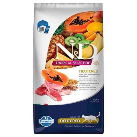 N&D Tropical Selection Kuzu Etli ve Tropikal Meyveli Kısırlaştırılmış Kedi Maması 10 kg