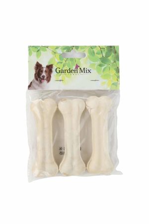 Garden Mix Sütlü Deri Kemik Köpek Ödülü 10 Cm 40-45 Gr 3 lü