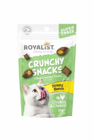 Royalist Tavuklu ve Peynirli Strong Bones Bisküvi Kedi Ödül Maması 60 Gr