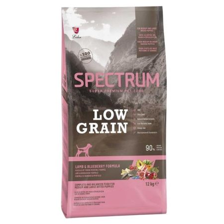 Spectrum Düşük Tahıllı Kuzulu Yaban Mersinli Orta ve Büyük Irk Yavru Köpek Maması 12 kg
