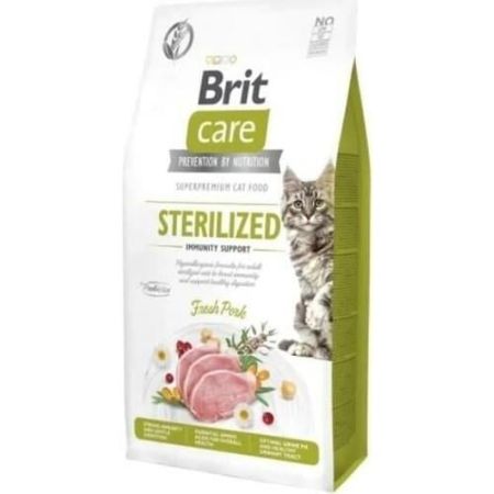 Brit Care Immunity Prebiotik Içerikli Domuzlu Kısırlaştırılmış Kedi Maması 7 kg