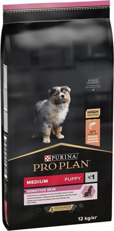 Pro Plan Medium Opti Derma Sensitive Skin Puppy Somonlu Orta Irk Yavru Köpek Maması 12 Kg