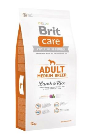 Brit Care Hipoalerjenik Kuzulu Ve Pirinçli Orta Irk Yetişkin Köpek Maması 12 kg