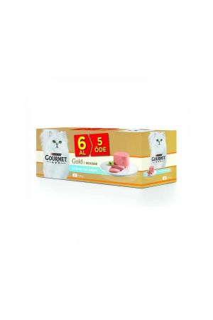 Gourmet Gold Kıyılmış Ton Balıklı Yetişkin Kedi Konserve Maması 85 Gr (6 Al 5 Öde)