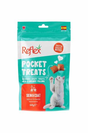 Reflex Pocket Treats Deri ve Tüy Bakımı Destekleyici Kedi Ödül Maması 60 Gr