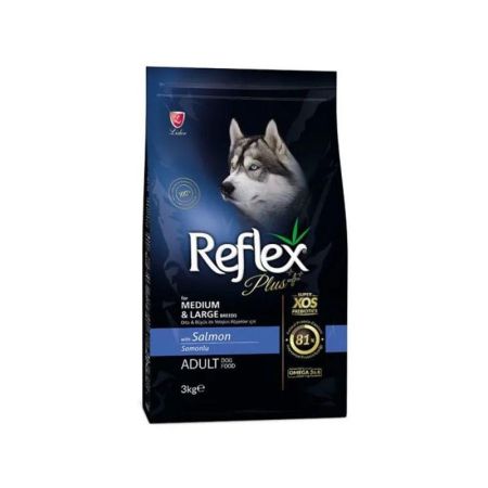 Reflex Plus Orta ve Büyük Irk Somonlu Yetişkin Köpek Maması 3 kg