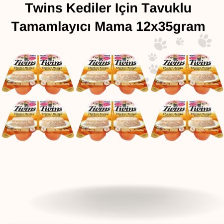 Twins Kediler Için Tavuklu Tamamlayıcı Mama 12x35gram