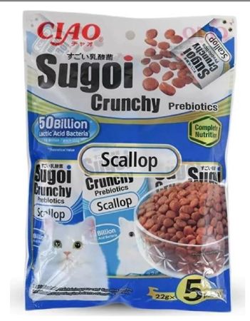 CİAO SUGOİ CRUNCHY DENİZ TARAKLI PREBİOTİK KEDİ MAMASI 22 GR X 5 PAKET (110 GR