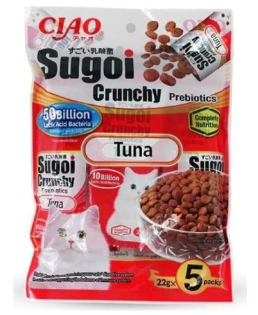 CİAO SUGOİ CRUNCHY TON BALIKLI PREBİOTİK KEDİ MAMASI 22 GR X 5 PAKET (110 GR)