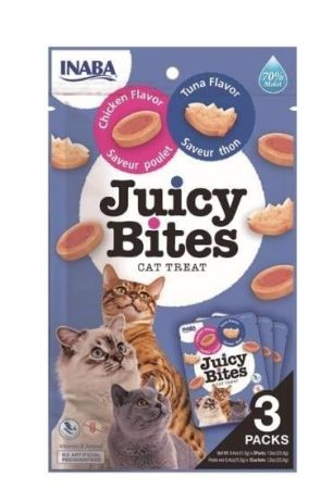 Inaba Juicy Bites Tavuklu ve Tuna Balıklı Kedi Ödül Maması 11.3 Gr 3 Adet