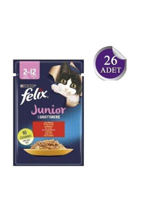 Felix Sığır Etli Yavru Kedi Yaş Maması 85 Gr X 26