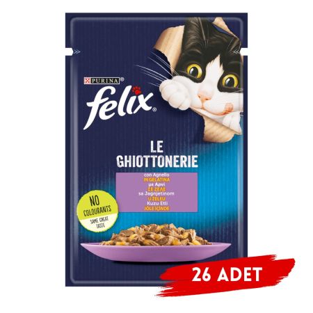 Felix Kuzu Etli Yaş Kedi Mama 85 Gr X 26 Adet