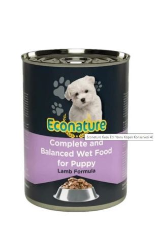 Econature Kuzu Etli Yavru Köpek Konservesi 400 gr 