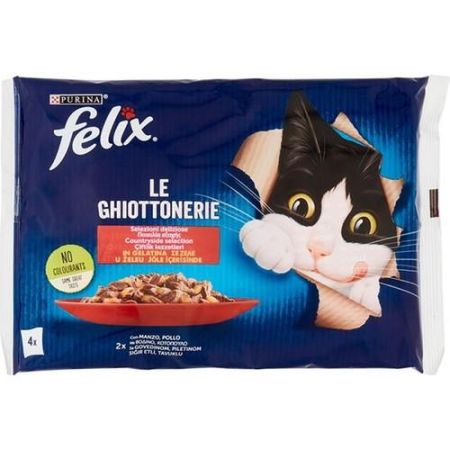 Felix Multi Pouch Sığır Etli ve Tavuklu Yaş Kedi Maması 4 X 85 Gr