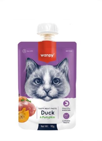 Wanpy Ördekli ve Bal Kabaklı Sıvı Kedi Ödülü 90 Gr