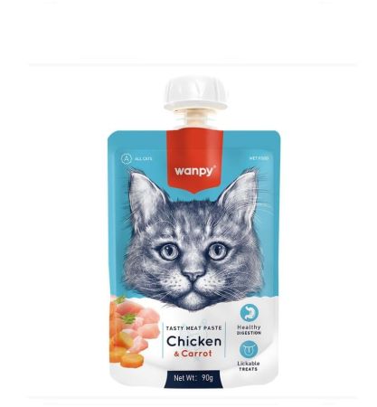 Wanpy Tavuklu ve Havuçlu Sıvı Kedi Ödülü 90 Gr