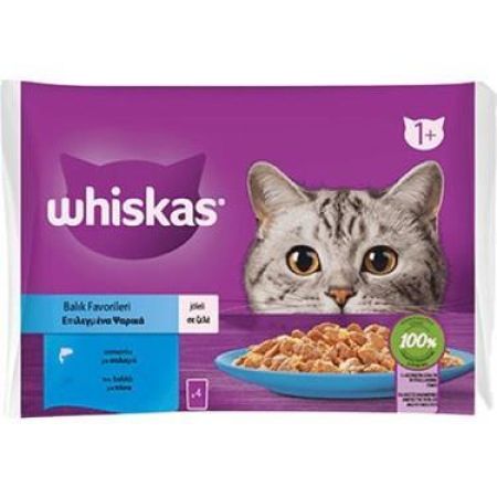 Whiskas Balıklı Kedi Pouch  4x85gr 