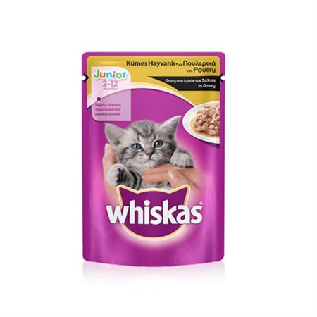 Whiskas Pouch Gravy Soslu Kümes Hayvanlı Yavru Kedi Yaş Maması 85gr