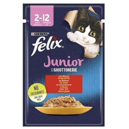 Felix Pouch Junior Sığır Etli Yavru Yaş Kedi Maması 85 Gr