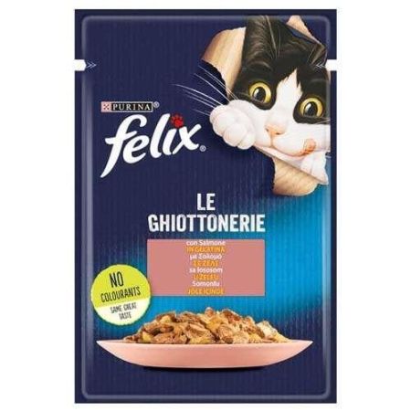 Felix Pouch Le Ghiottonerie Somonlu Yaş Kedi Maması 85 Gr